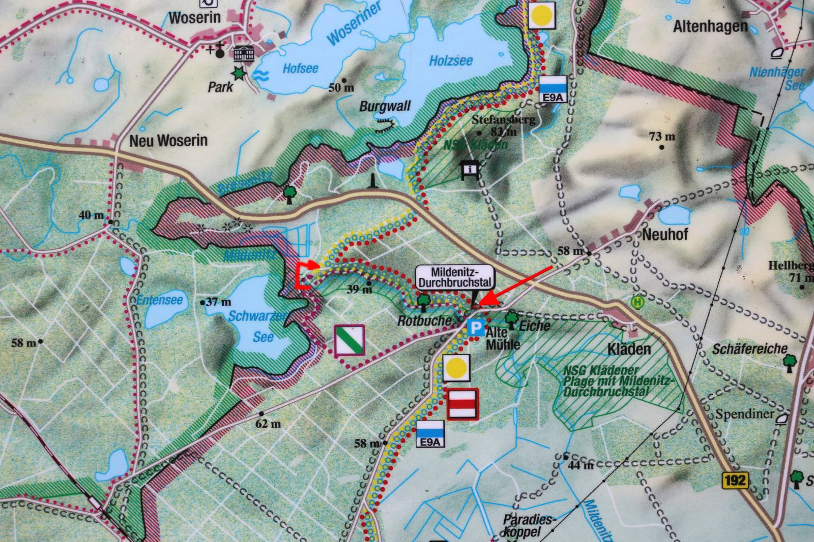 Karte vom Zielgebiet